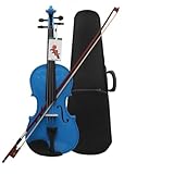 Standard Violine 4/4 Violine Geeignet Für Anfänger Student Violine Sets(4-4Blue 2 Set)