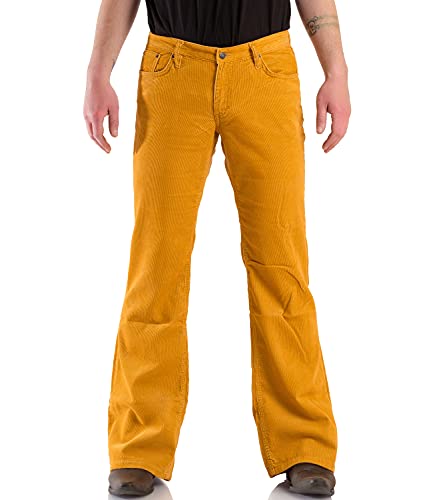 Herren Bootcut Cordhose senfgelb