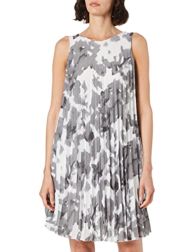 Cartoon Damen Plisseekleid ohne Arm White/Grey,36