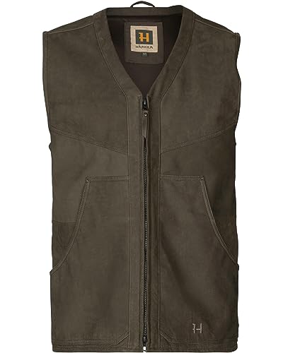 Härkila | Pro Hunter leather waistcoat | Professionelle Jagd Kleidung & Jagd Zubehör für Herren | Skandinavische Qualität Made to Last | Willow Green, 56