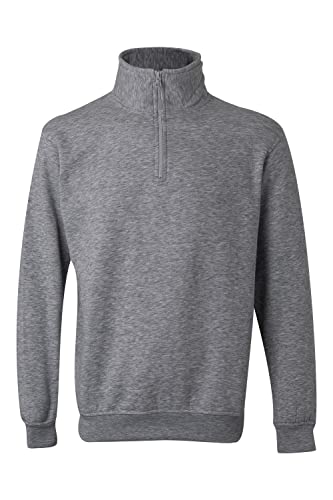 Velilla 105702 48 – Grau meliert 3XL – Sweatshirt mit halben Reißverschlüssen, Grau meliert, Größe 3XL