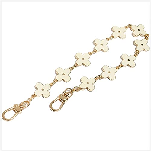 Handtasche Schulterriemen Kette, Ersatzgurt Geldbörse Zubehör Praktische Handtasche Strap Multi Anwendung Metallgriff Tasche Kette Lange DIY. Hardware(White)