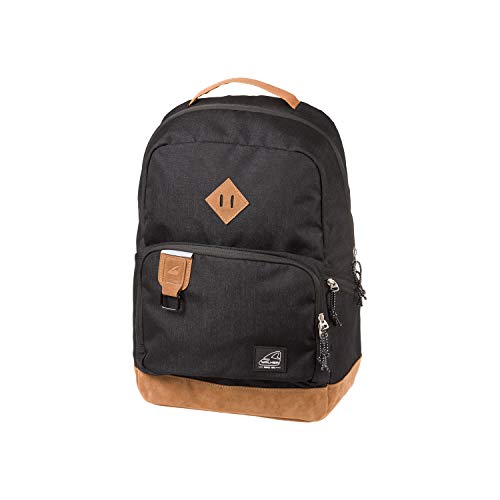 Rucksack Pure Eco Concept Black, mit 2 Fächern, Laptopfach, Seitentaschen, gepolsterter Rücken, verstellbare Schultergurte, ca. 30 x 45 x 21 cm, 28 Liter