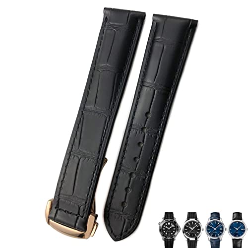 BANDKIT Uhrenarmband aus Rindsleder, für Omega Seamaster 300 Speedmaster Uhrenarmbänder, 21 mm, 20 mm, 22 mm, 20 mm, Achat