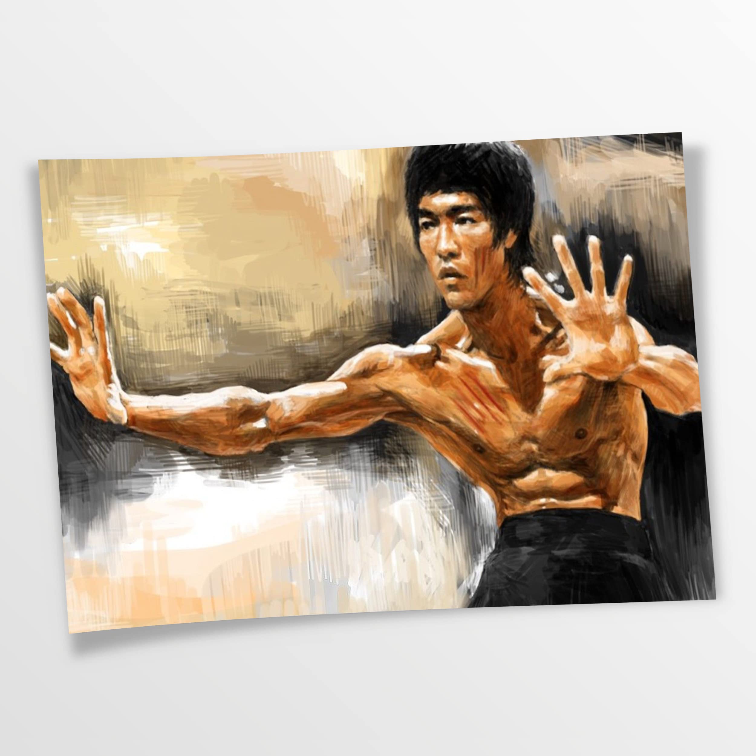 Poster Bruce Lee, Kung-Fu, Action Hero, Kampfsport, Klein bis XXL, Inneneinrichtung - Wohnzimmer - Wohnung, Dekoration