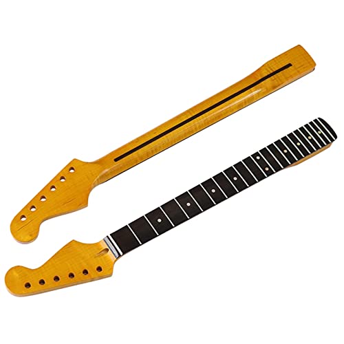 Für ST-E-Gitarrenhals 5,6 Cm Halsbreite, Hochglanz-Finish, 22 Bünde, Palisander-Griffbrett Gitarre Hals Ersatz (Color : 04)