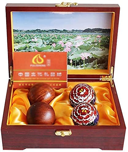 Handtherapiebälle, Massageball, Baoding-Bälle, Stressbälle for Erwachsene, 4-teiliges Meditationsball-Set, chinesische Gesundheitsübung, Stressbälle, chinesische Gesundheitsübung, Massagebälle, Handüb