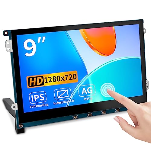 Magedok 9 Inch Touchscreen Monitor, 1280 x 720/ Anti-Glare/Optical Bonding Capacitive Screen/IPS /600 lumens/VESA Holes/HDMI Portable Monitor…