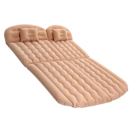 GLILAR Auto Luftmatratze Auto Luftbett Aufblasbare Matratze Auto Multifunktions-Feldbett Auto Camping Zubehör Reisebett Luftmatratze Klappbett Tragbare Isomatte(Beige,Size 4)