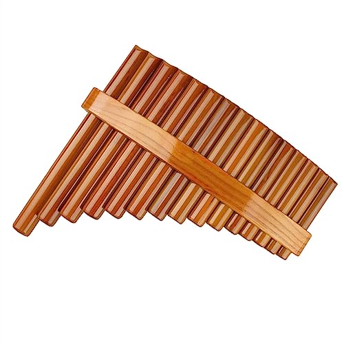 Chinesisches Traditionelles Musikinstrument, 15 Pfeifen, Bambus-Panflöte, C-Taste, Panflöten, Holzblasinstrument Panflöten für Studenten (Color : Right)