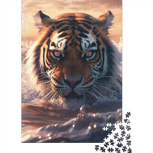 Holzpuzzle für ErwachseneLions of Sunset Waters, 1000 Teile, für Erwachsene, schwierige Puzzles, Familienspiele, Weihnachts- und Geburtstagsgeschenke (Größe 75x50cm)