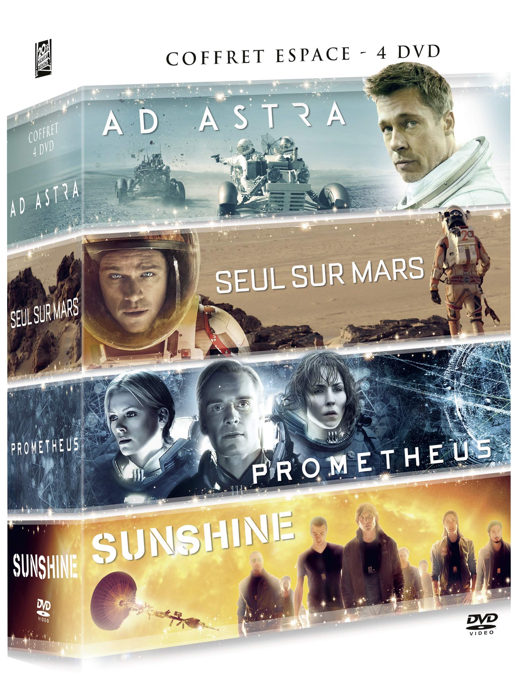 Ad Astra + Seul sur Mars + Prometheus + Sunshine-Coffret 4 Films