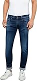 Replay Herren Jeans Anbass Slim-Fit Hyperflex Cloud mit Stretch, Dark Blue 007 (Blau), 30W / 36L