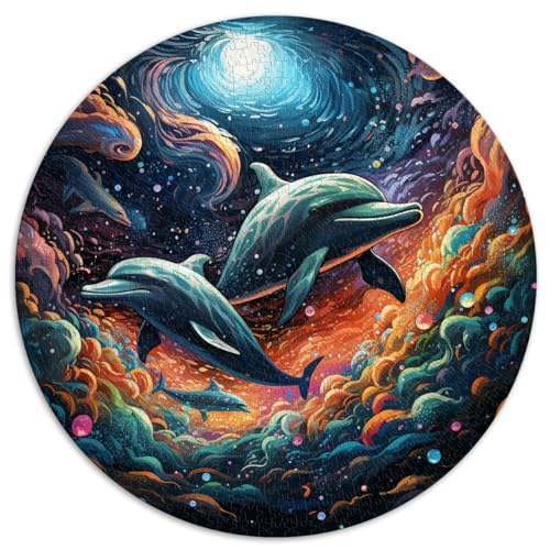 Puzzles Geschenk Delphin Puzzles für Erwachsene 1000 Teile 26,5x26,5 Zoll Lernspielzeug Familienspiele Weihnachtsgeburtstagsgeschenke Geschenkspielzeug