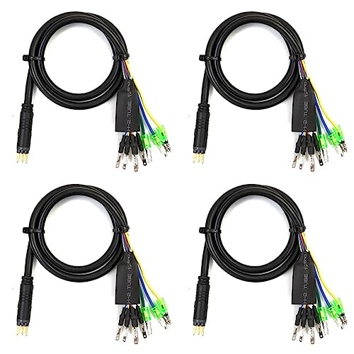 SICOSALT 4 Stücke 60cm E-Bike 9Pin Motor Konvertieren Verlängerungs Kabel Kabel Wasserdichter Stecker für Vorder Rad Rad Naben Motoren