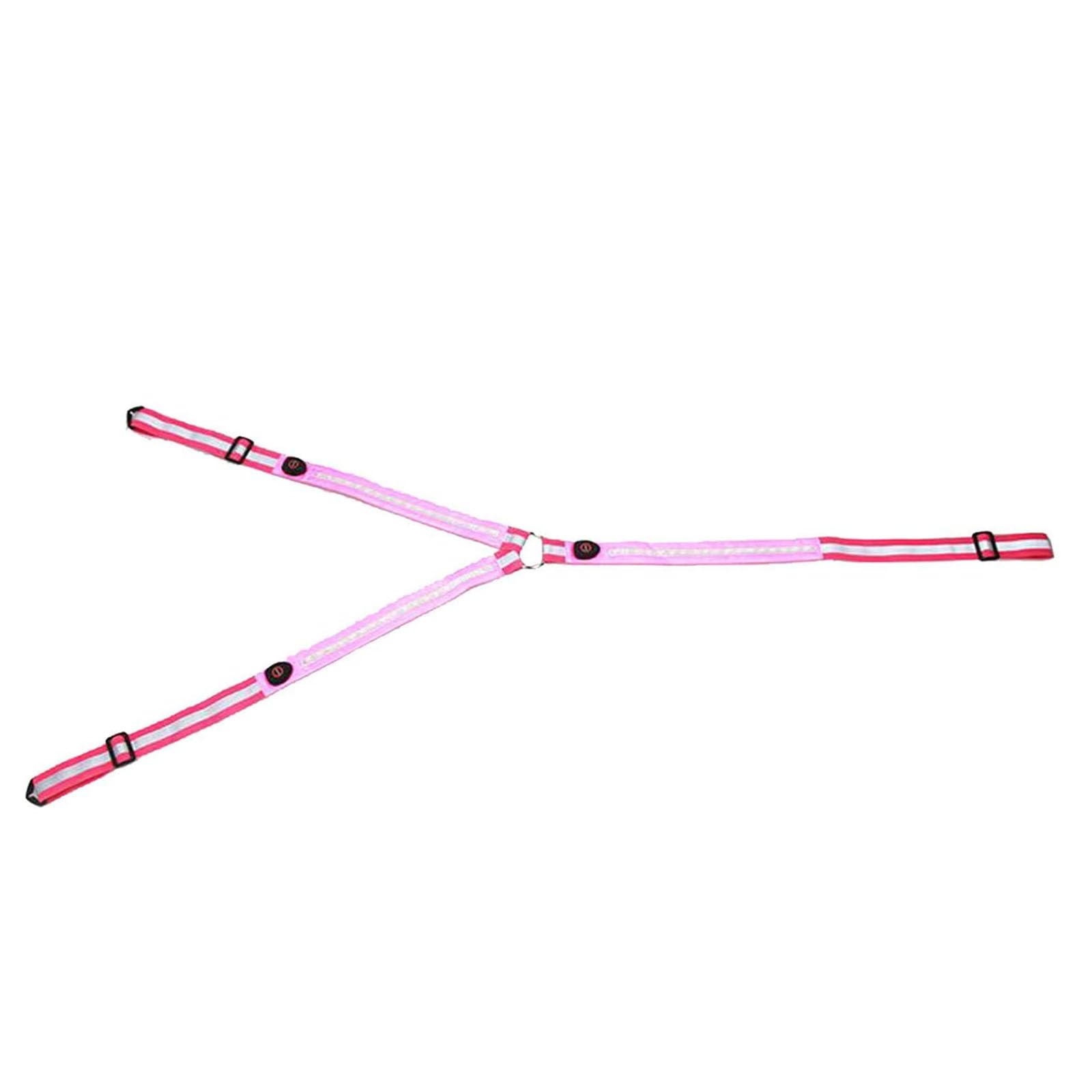 MDFCZXP LED Pferd Vorderzeug Halsband USB Wiederaufladbar Verstellbar Hohe Sichtbarkeit Pferdegeschirr,Rosa