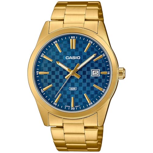 Casio Enticer MTP-VD03G-2AUDF (A2245) Analoges blaues Zifferblatt für Herren, Blau