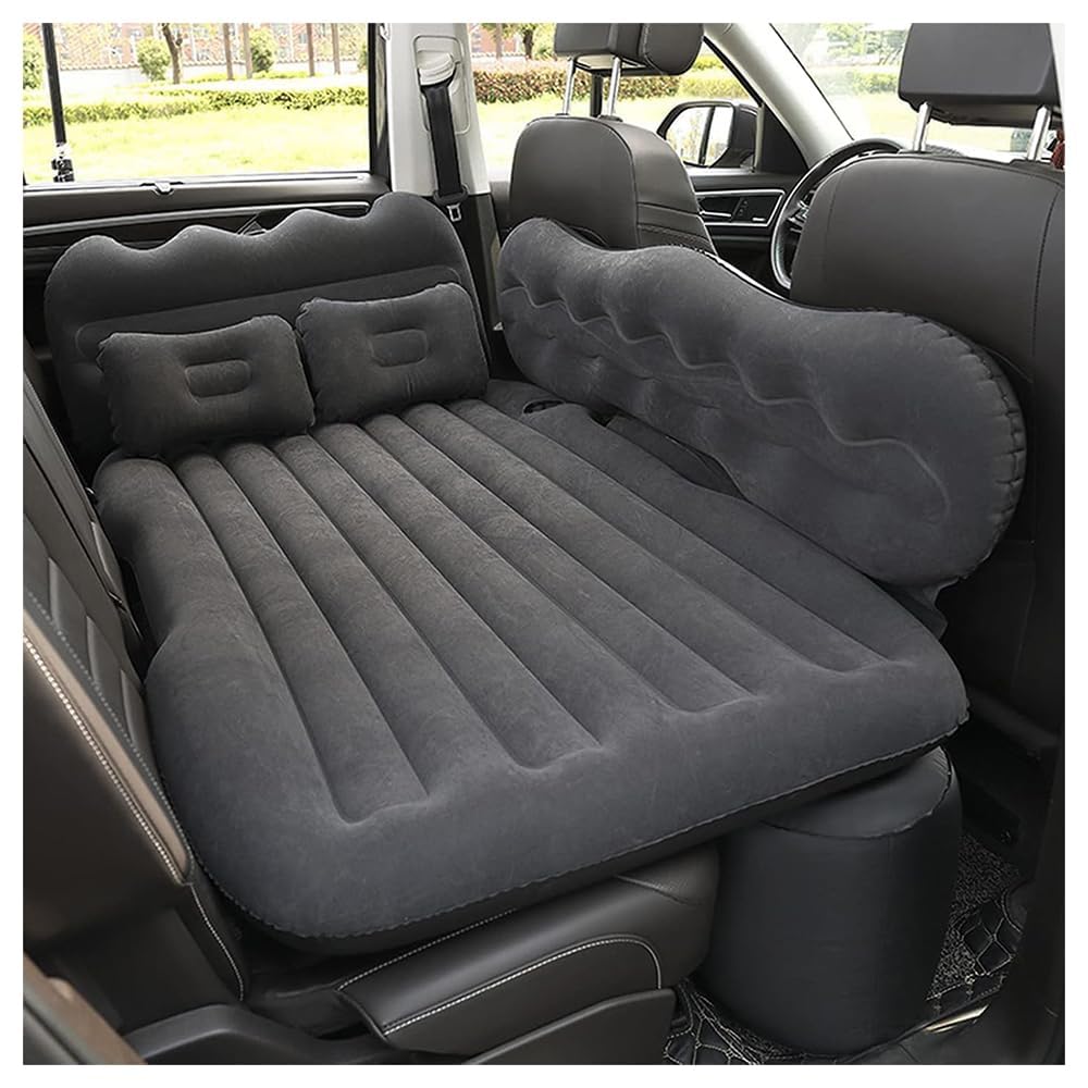 BDWXJP Aufblasbares Bett Auto Matratze für 1234, Auto Luftmatratze für Rücksitz Luftbett SUV Aufblasbare Matratze mit Auto Luftpumpe e 2 Kissen Autozubehör,A/BLACK