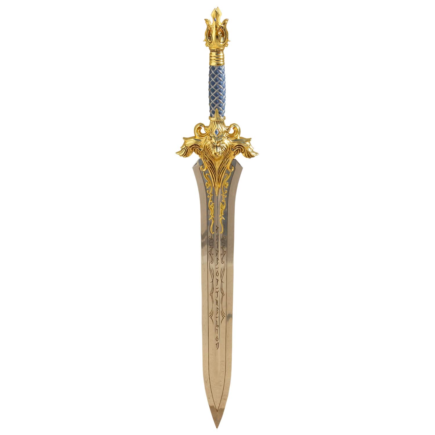 Amont Mini-Schwert World of Warcraft inoffizielle Replik King Llane Schwert aus Edelstahl und Metallgriff mit 51 cm Klinge - Stumpfes dekoratives Schwert