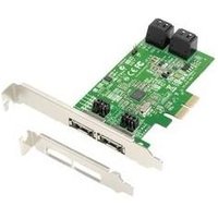 Dawicontrol DC 624e RAID - Speichercontroller (RAID) - 4 Sender/Kanal - SATA 6Gb/s Low Profile - 600MBps - RAID 0, 1, 5, 10, JBOD - PCIe 2,0 x2 (DC-624E RAID RETAIL)