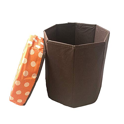 Rysmliuhan Shop sitztruhe sitzpuff Fußhocker Hocker und Puffs Kleiner osmanischer Stauraum Fußschemel Aufbewahrungshocker graue Ottomane Hocker Aufbewahrung Puffs orange