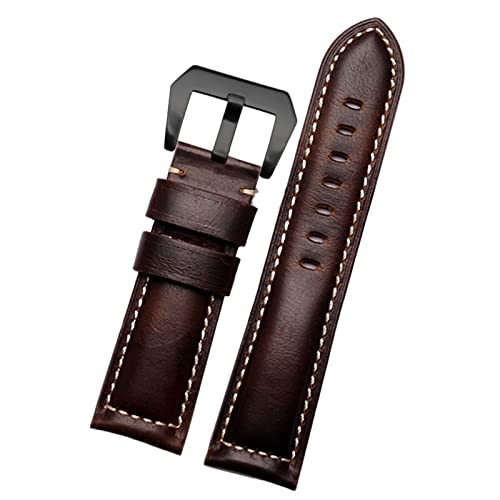 NEYENS Uhrenarmband aus echtem Leder, Retro-Stil, für Panerai PAM111 441, Rindsleder, 20 mm, 22 mm, 24 mm, 26 mm, 24 mm, Achat