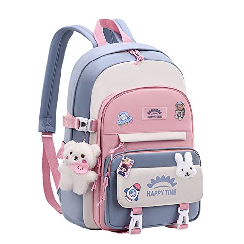 Schulrucksack Laptop Rucksack Schultaschen Büchertaschen Anstecknadeln Anhänger Teenager