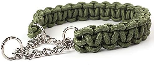 Hundehalsband, Samojeden-Hundehalsband, mittelgroßer großer Hund, Golden Retriever, Labrador-Halsband, Heimtierbedarf, robust und langlebig, Armeegrün, L