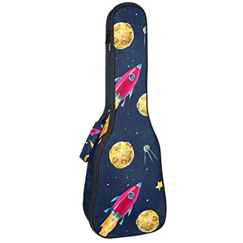 Ukulele Koffer Planet Rakete Ukulele Tasche 21 Zoll Wasserdicht Oxford Gig Bag Mit Tasche Für Jungen Mädchen