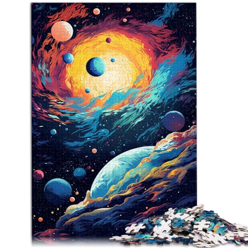 Puzzle Fantasie-Bunter Planet 1000 Teile Holzpuzzle Jedes Teil ist einzigartig - Anspruchsvolles Familienspaßspiel 1000 Teile (50x75cm)