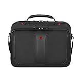 WENGER Legacy 16 Laptop-Tasche zum Umhängen, Notebook bis 16 Zoll, Aktentasche, Organizer, 15 l, Damen Herren, Büro Business-Reisen Uni, Schwarz, 600647