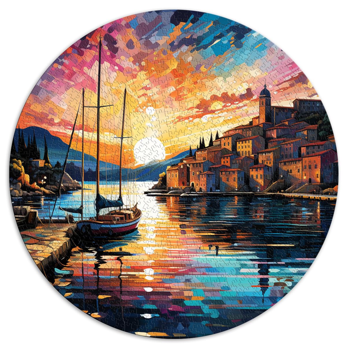 Puzzle Puzzle Hafen von Dubrovnik Puzzles 1000 Teile 26,5x26,5 Zoll Lernspielzeug Familienspiele Herausforderndes Spiel Geschenke