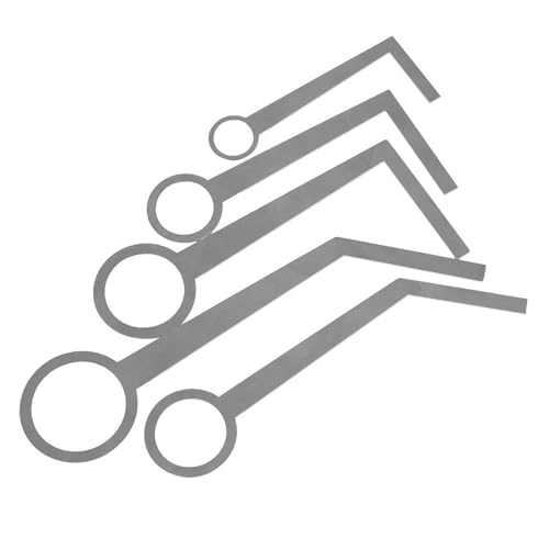 5 x Saxophon-Nivellierringe mit L-förmigen Tastenabdeckungen, Edelstahl, Holzblasinstrument, Reparaturwerkzeug, Saxophon-Pad, Einstellwerkzeug