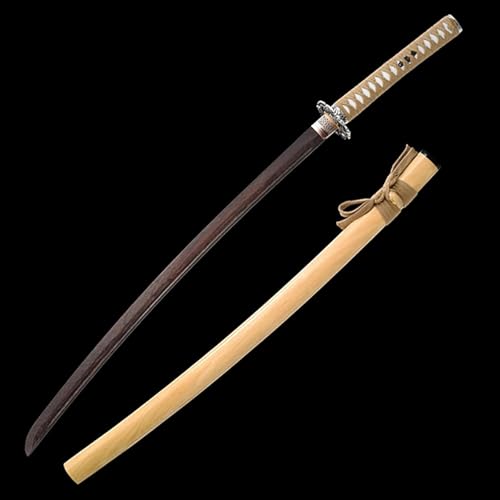 MAUXpIAO Katana aus natürlichem Palisander, handgefertigtes Samurai-Schwert aus Holz mit Scheide, 103 cm Bokken für Ausstellung, Cosplay, Sammlung, Kendo-Training schwerter/H/103cm