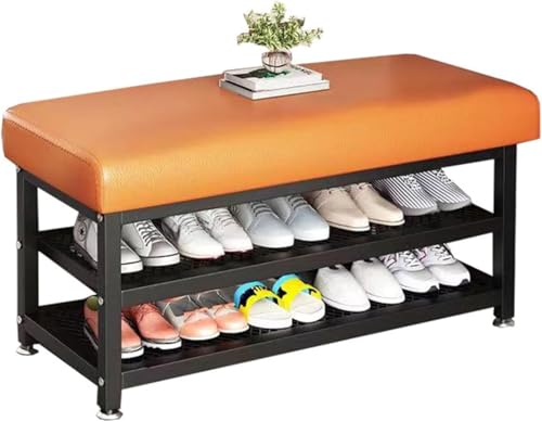 Schuhbank, Sitzbarer Schuhschrank für den Eingangsbereich, multifunktionales 3-in-1-Aufbewahrungsregal mit Sitzkissen für Eingang, Schlafzimmer, Flur, Wohnzimmer B,E,100CM