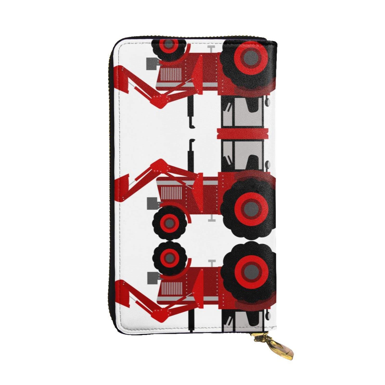 DMORJ Cartoon Traktor Leder Lange Clutch Brieftasche: 19 x 10 cm bequem leicht wasserdicht langlebig schönes Geschenk, schwarz, Einheitsgröße, Schwarz , Einheitsgröße