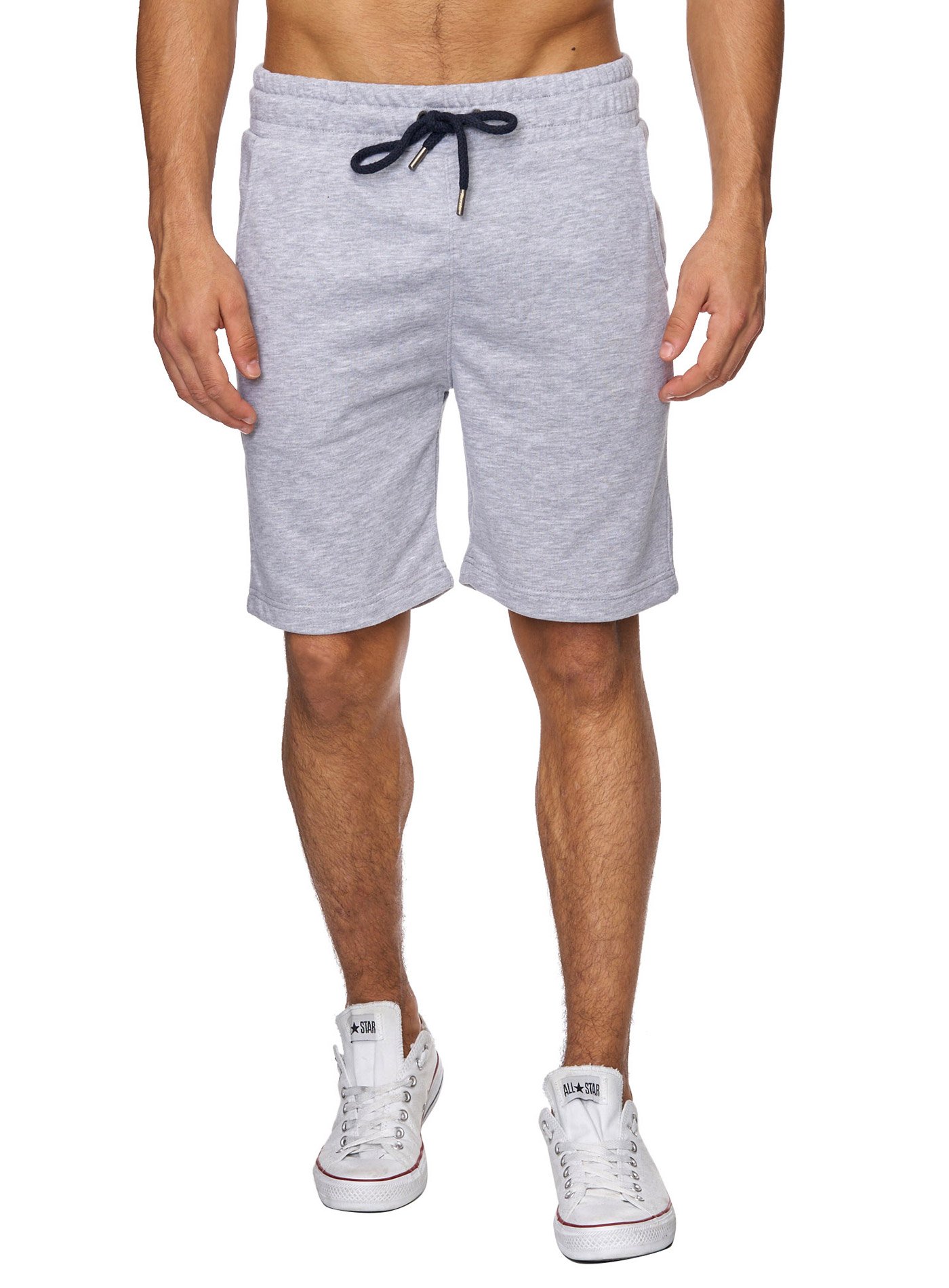 Reslad Sweat-Shorts Herren Basic Sport Freizeit Kurze Sweat-Hose RS-5061 Grau S