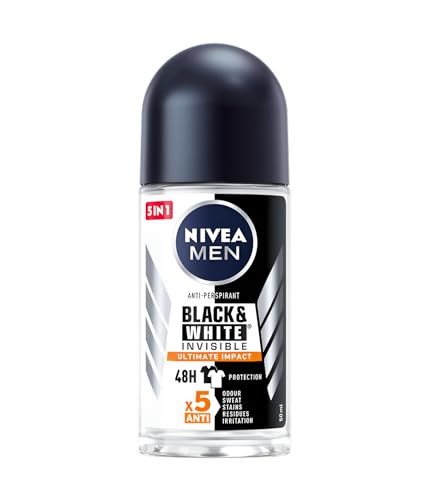 Nivea Roll On Men 50ml (Pack of 6) Invisible for Black & White Ultimate Impact