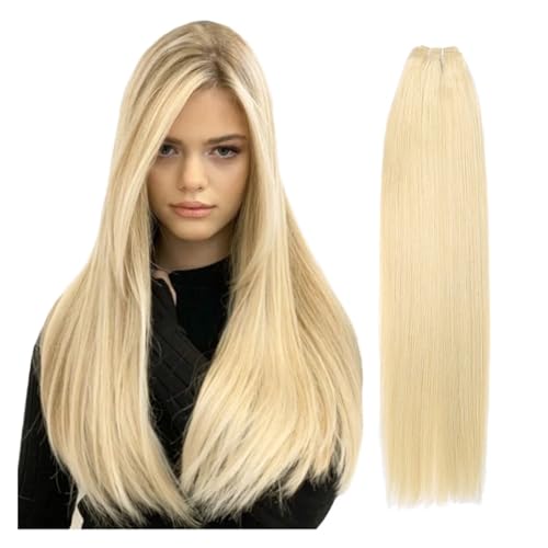 Human Hair Bundles Brasilianische glatte Haarwebart-Bündel, 35,6–71,1 cm, Höhenverhältnis, Remy-Haarverlängerungen, 100 g/Stück human hair weave (Size : 1Pcs/Lot, Color : #613_24INCHES)