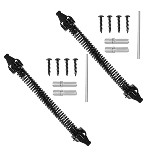 Sizoriruk 2X Spannfeder Verstellbarer TüRschließEr, Automatischer TüRschließEr, StangentüRschließEr, Torfedern, TüRschließEr mit 4 Schrauben