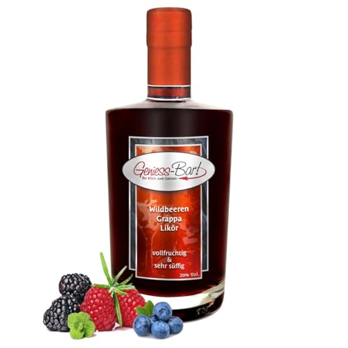 Wildbeeren Grappa Likör 0,5L beeindruckend aromatisch & opulent 20% Vol.