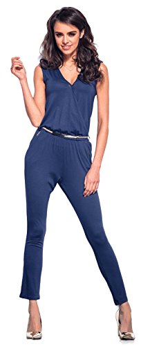 Lemoniade eleganter Jumpsuit in verschiedenen Varianten und Farben, Modell 1 Navy, Gr. M (36/38)