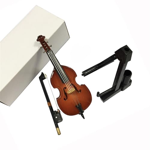 Kontrabass-Modell-Ornament, Mini-Musikinstrument, Kleines Musikinstrument, Studiendekoration Musikinstrumente Miniatur (Size : 10cm)