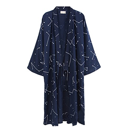 Fancy Pumpkin Japanische Männer Robe Baumwolle Morgenmantel Kimono Pyjamas Nachthemd [# 0A Größe L]