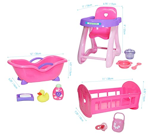 JC TOYS 81453 Accessories Zubehör für Puppen, Rosa