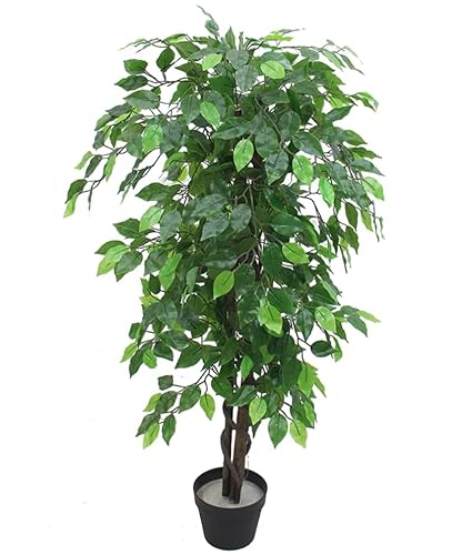 Leaf Realistischer künstlicher Ficusbaum/Pflanze, 120 cm groß, Ficus