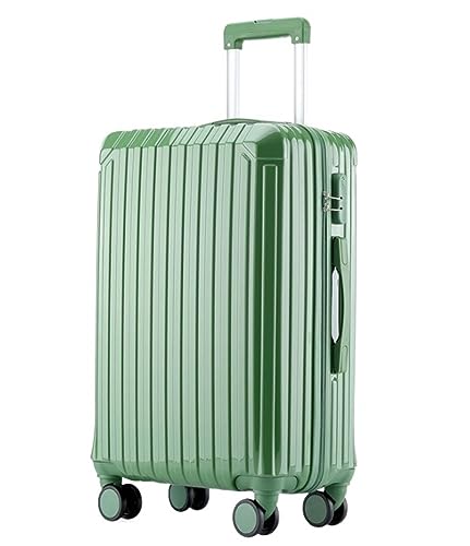 Habrur Rollkoffer Koffer Trolley Koffer Mit Spinner-Rädern, Leichte Hartschalen-Rollkoffer Für Geschäftsreisen Koffer Gepäck Reisekoffer (Color : Grün, Size : 24in)