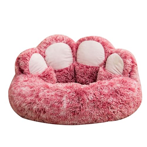 XINGLIDA BearPawShape Hundebett, rutschfest, Plüschbett, kleines Kätzchen, weiches Schlafsofa, Kissen, Bettwäsche für Welpen, Haustierbedarf