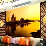 Goldene Kapelle Sunset Lake 3D Tapete Poster Restaurant Schlafzimmer Wohnzimmer Sofa TV Dekorative Wand-430cm×300cm