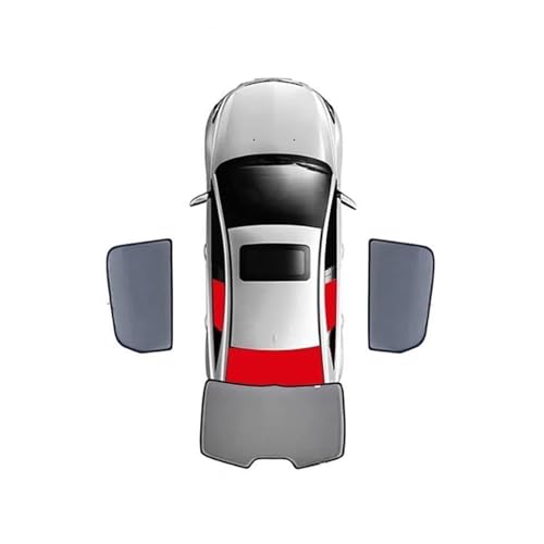 Sonnenschutz Für Peugeot Für 308 II Fließheck 2013-2021 Magnetischer Autosonnenschutz Frontscheibenrahmen Vorhang Heckscheiben-Sonnenschutzvisier Auto Sonnenschutz(3PCS Rear)